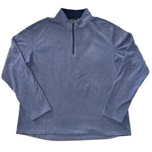 Mondetta Outdoor Project Mens Fleece Quarter Zip Pullover Long Sleeves Blue XL